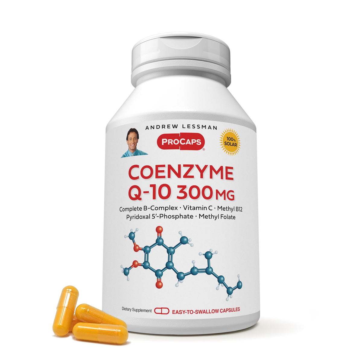 Andrew Lessman frente del envase mostrando CoQ10 y beneficios energéticos