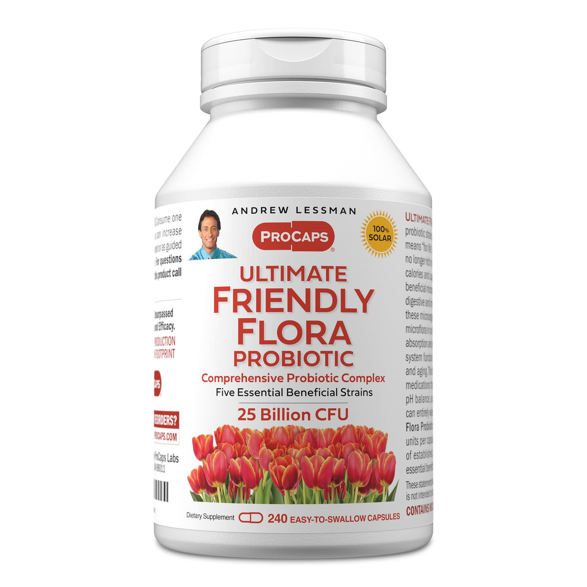 ANDREW LESSMAN frasco ProCaps frente mostrando formato y beneficios