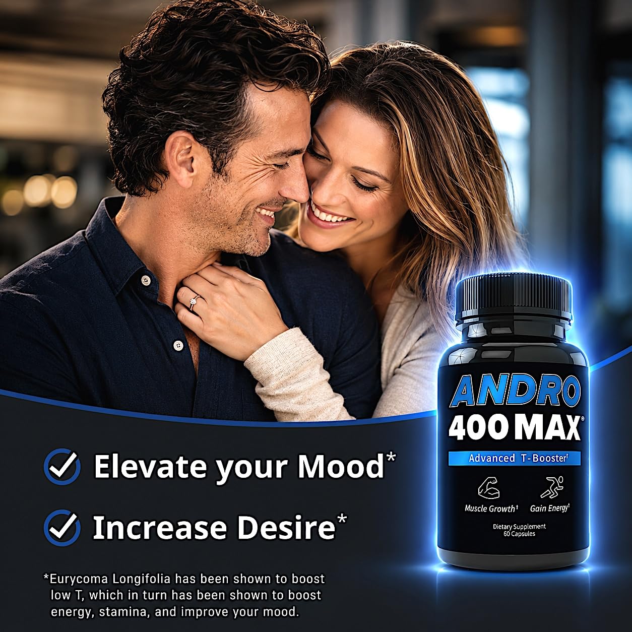 Andro400 etiqueta nutricional legible con información de ingredientes
