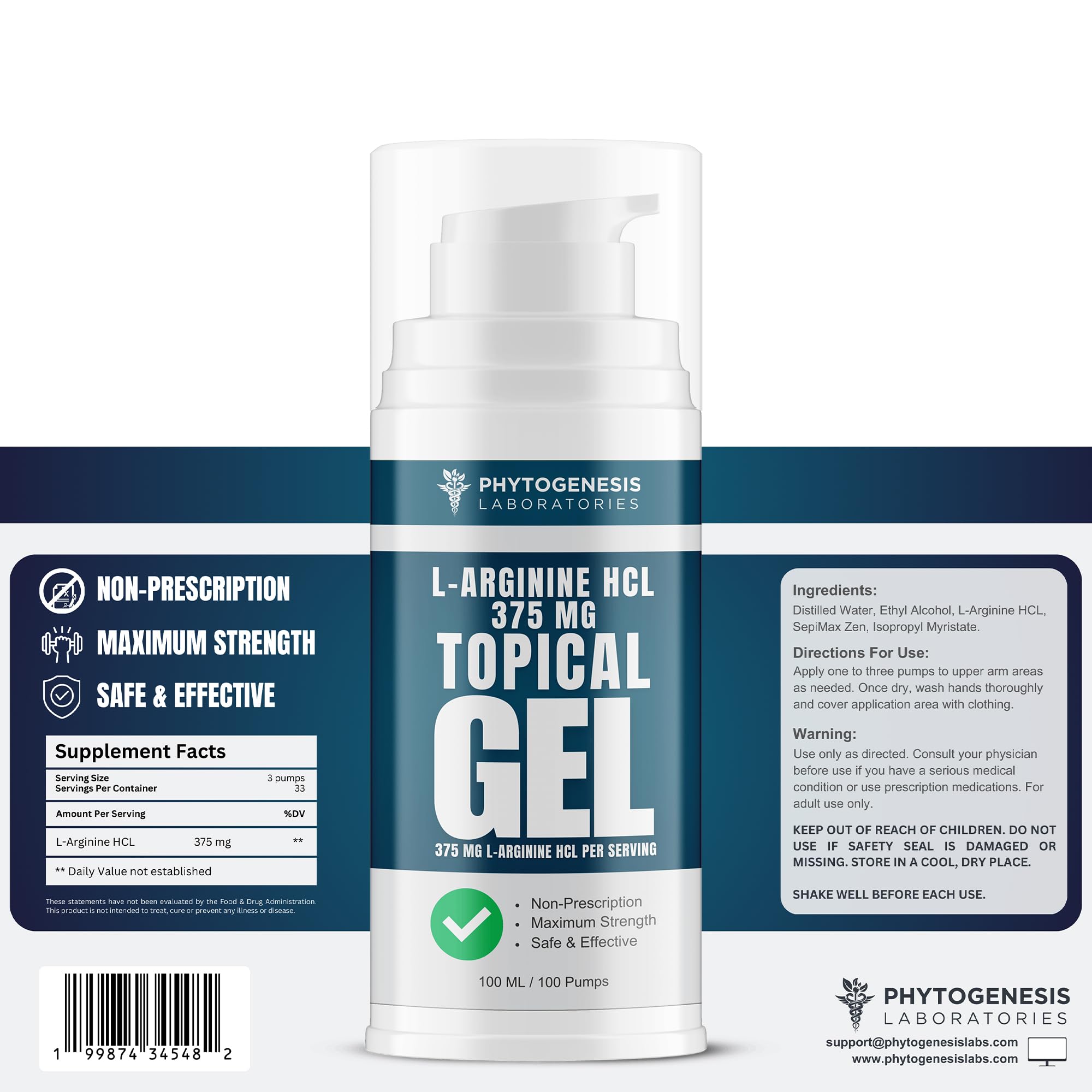 ANDROGENESIS dispensador de bomba del gel para control de dosis y uso limpio