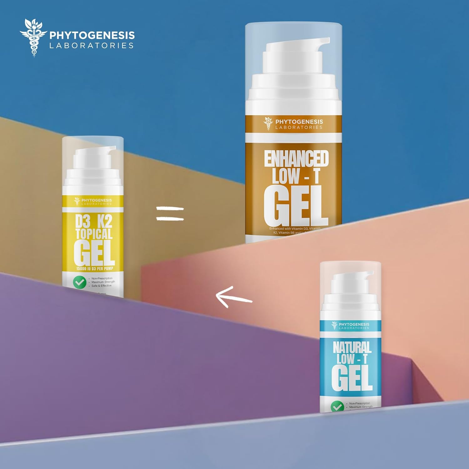 ANDROGENESIS comparación de tamaño del frasco para transporte y viaje