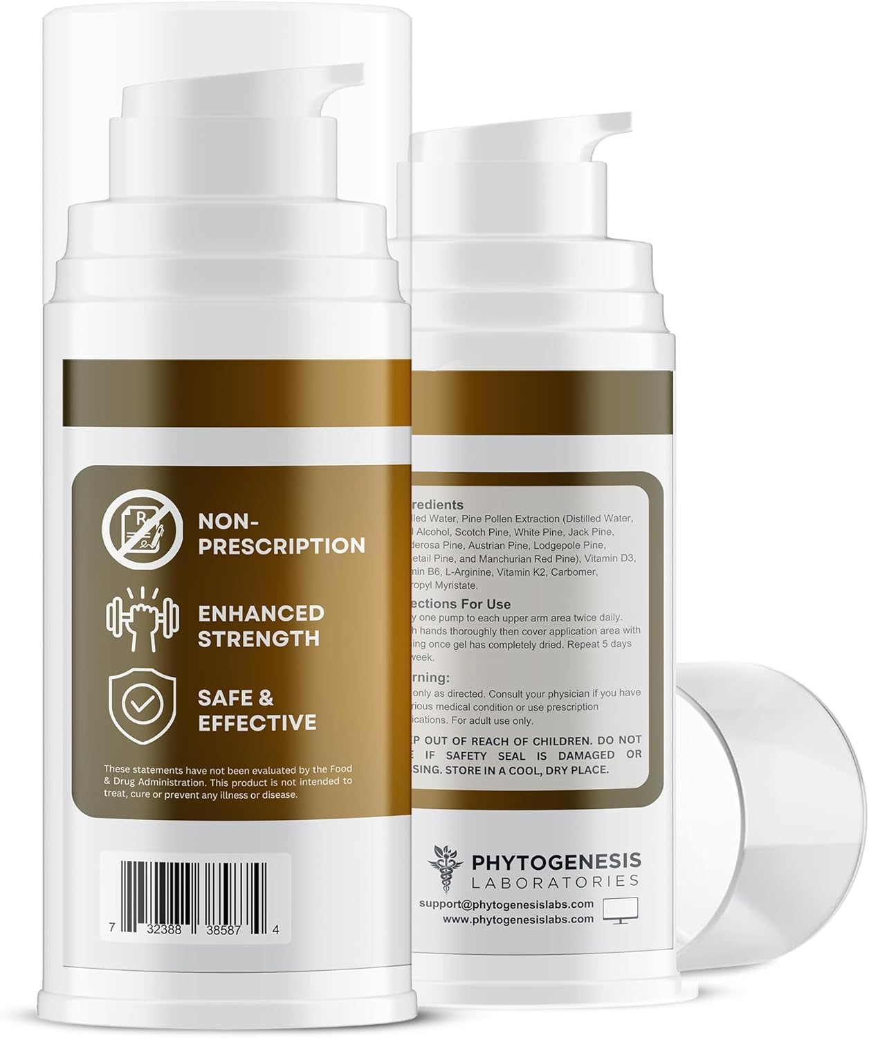 ANDROGENESIS etiqueta con ingredientes clave para transparencia y confianza