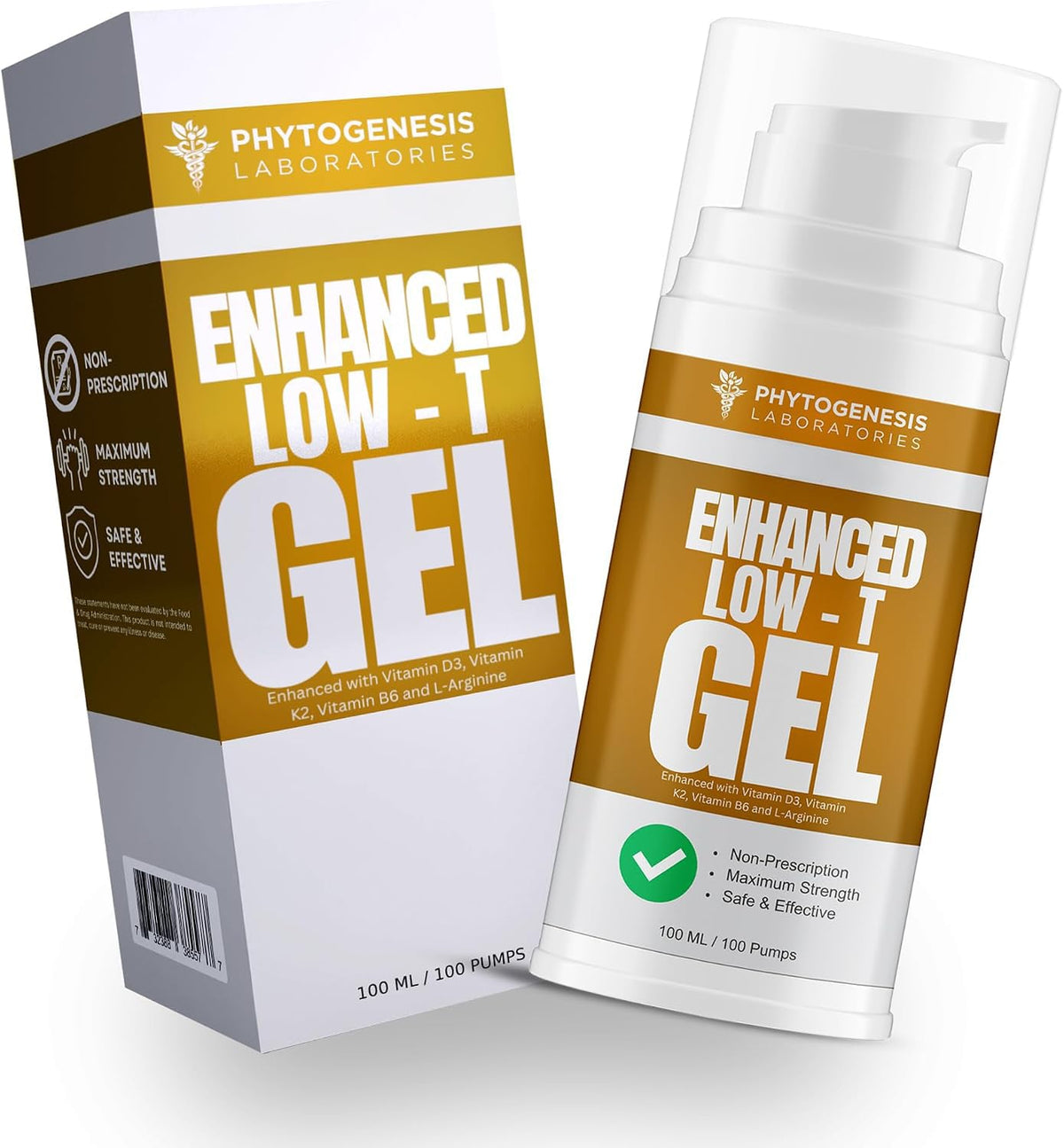 ANDROGENESIS frasco delantero del gel mostrando la marca y uso práctico