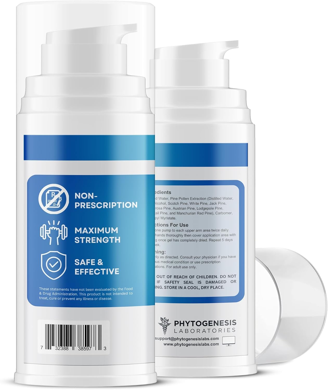 ANDROGENESIS tamaño del envase comparación ideal para viajes