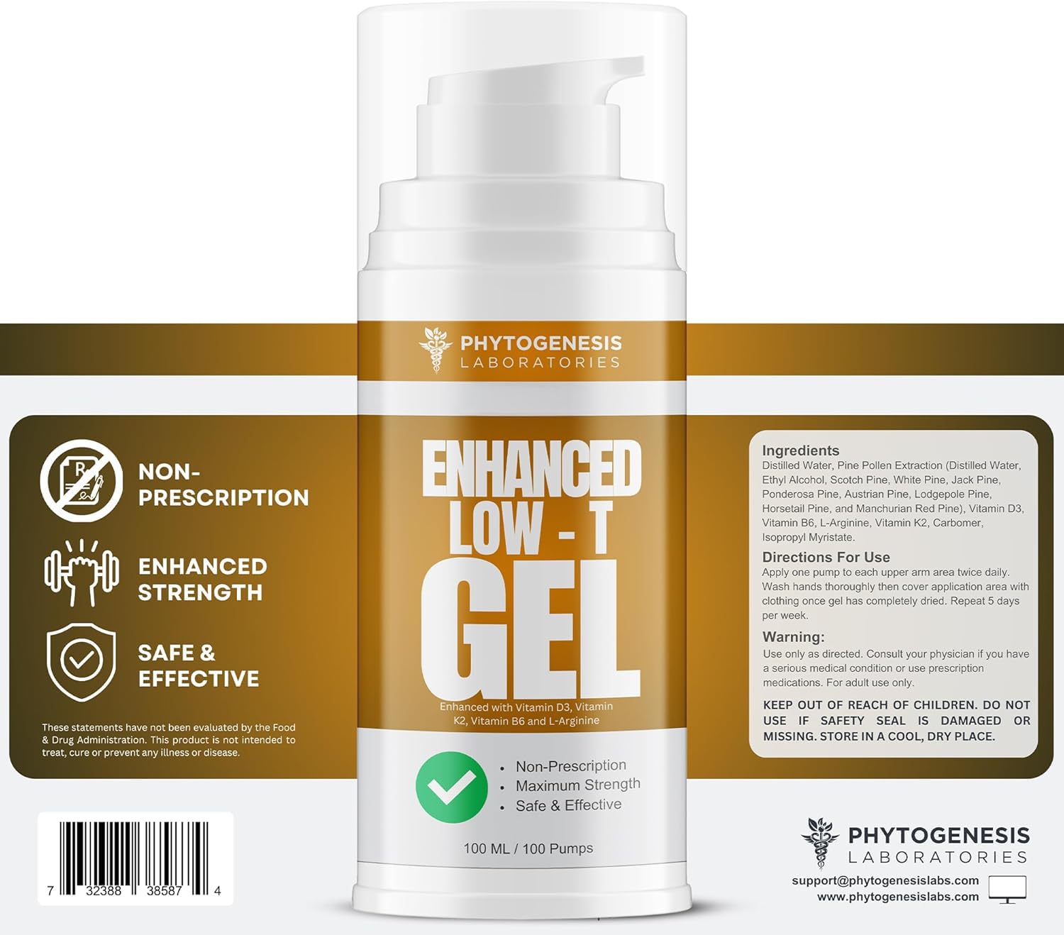 ANDROGENESIS textura del gel en mano para absorción rápida y cómoda