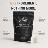 Anea Nutrition cuchara medidora con polvo indicando 30 g proteína por ración
