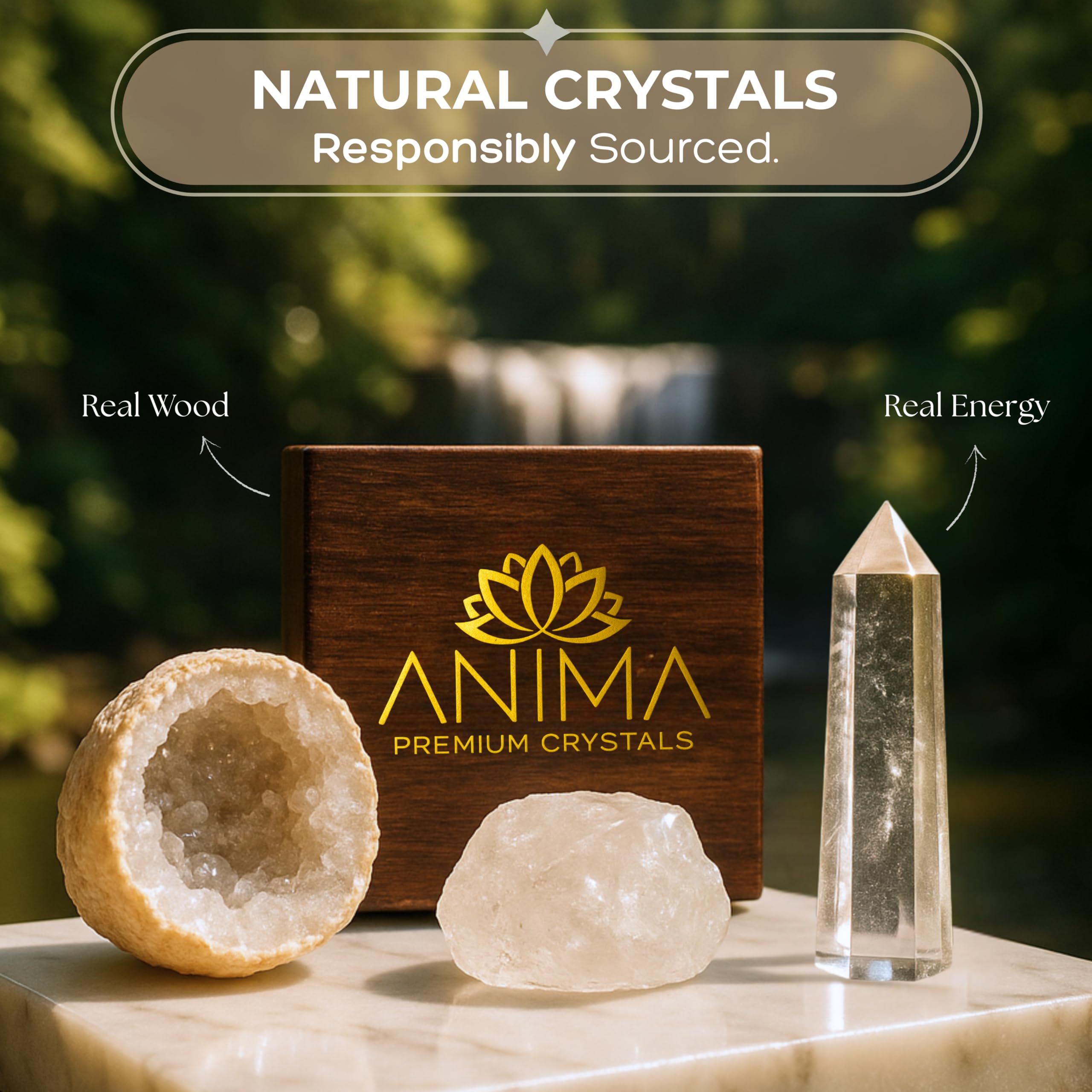 Anima cristal en bruto detalle de textura natural y conexión orgánica