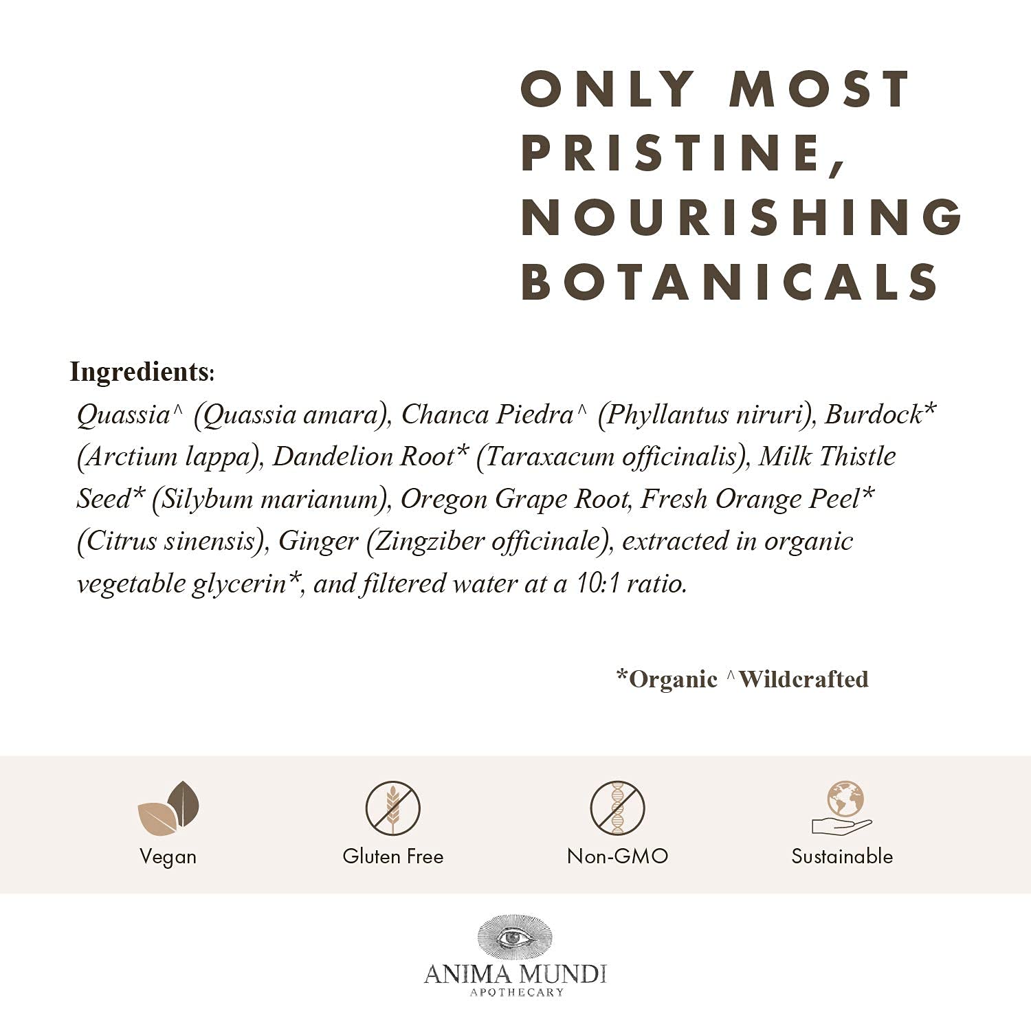 Anima Mundi ingredientes frescos como jengibre y cáscara de naranja orgánica