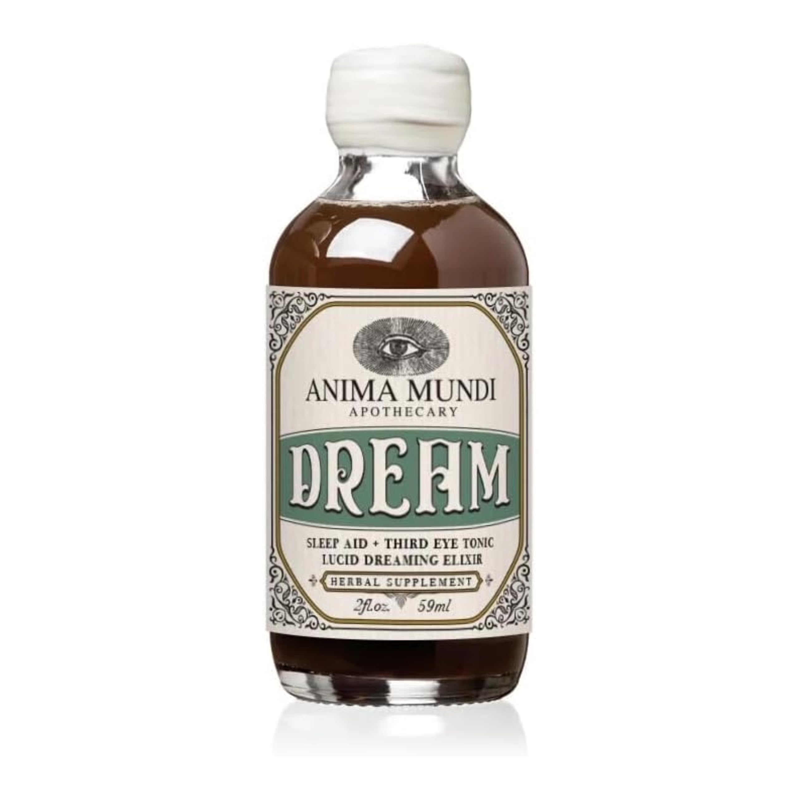 Anima Mundi Lucid Dream Elixir vista frontal mostrando la botella y tamaño