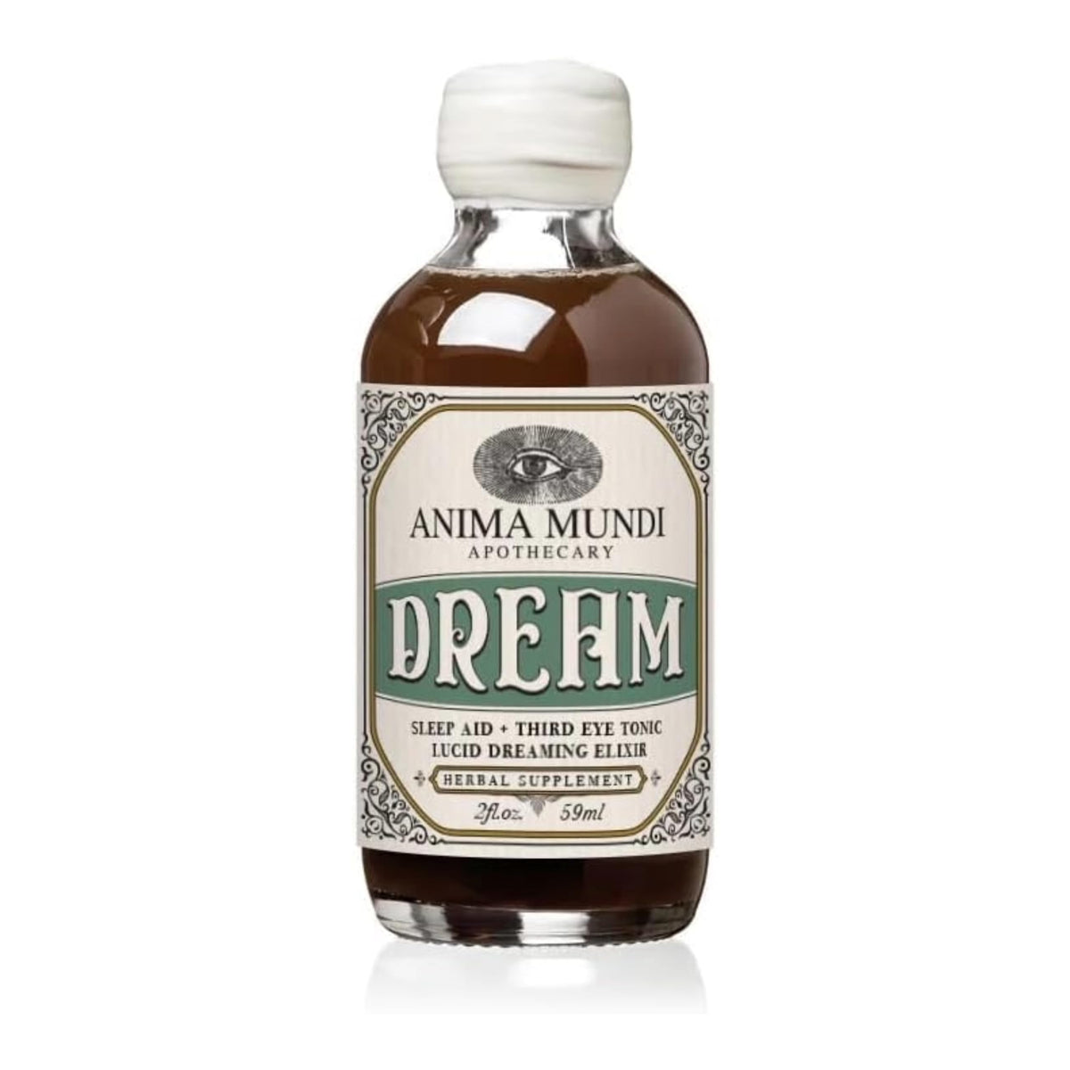 Anima Mundi Lucid Dream Elixir vista frontal mostrando la botella y tamaño