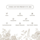 Anima Mundi ingredientes separados en plato señalando origen orgánico y variedad