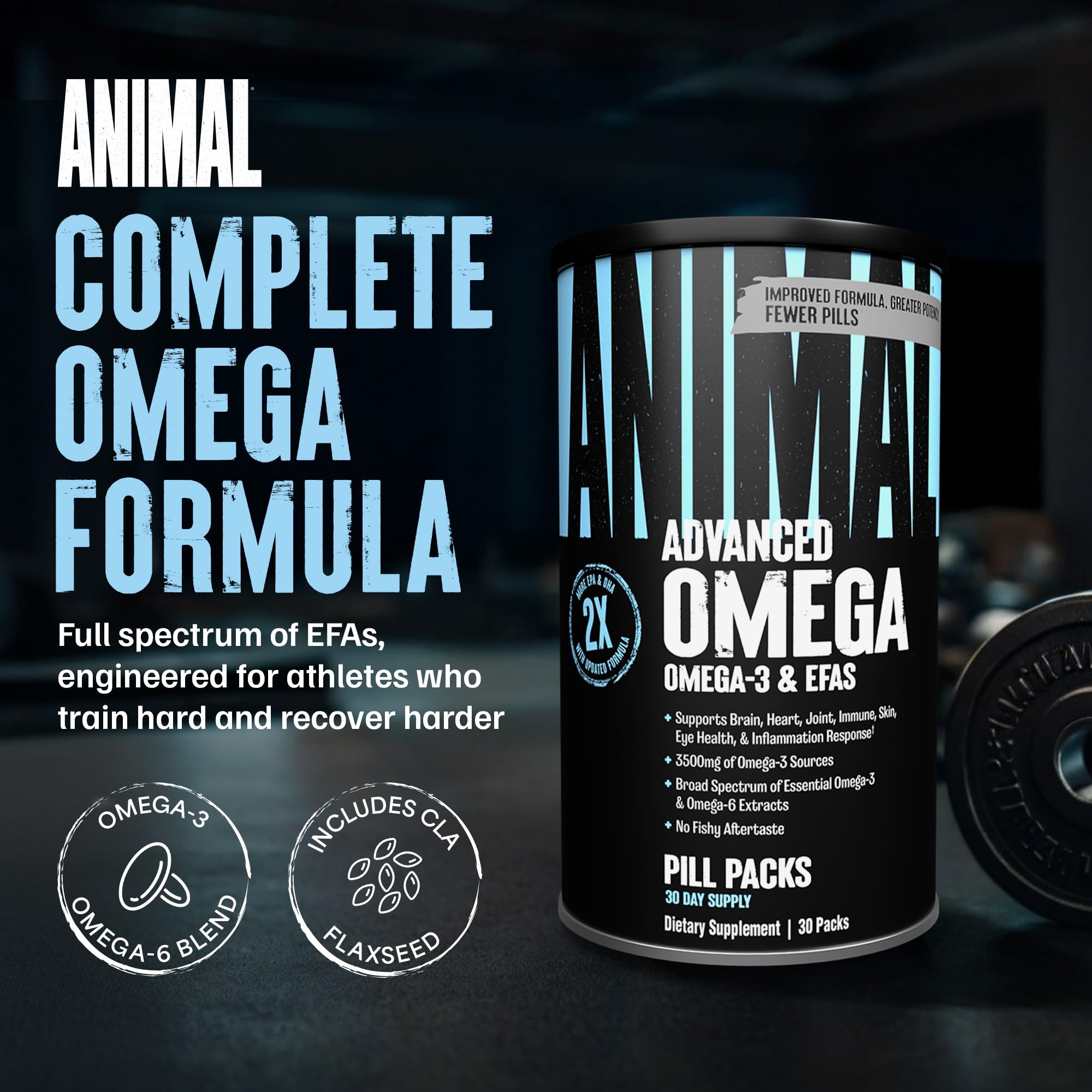 Animal Advanced Omega cápsulas detalle de textura y recubrimiento entérico