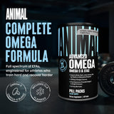 Animal Advanced Omega cápsulas detalle de textura y recubrimiento entérico