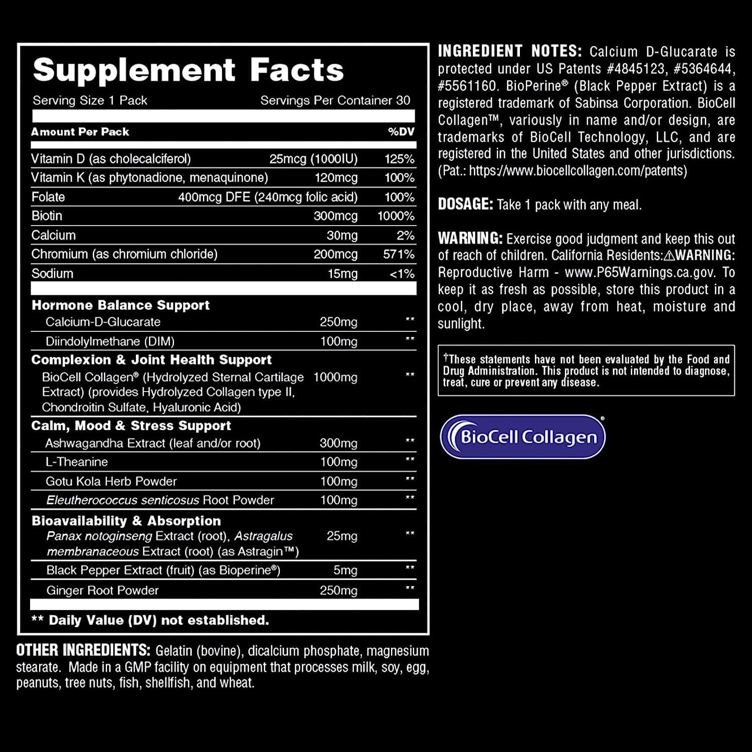 Animal Alpha F etiqueta informativa con ingredientes y certificaciones visibles