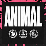 Animal Clear Whey etiqueta con ingredientes y garantía GMP para mayor confianza