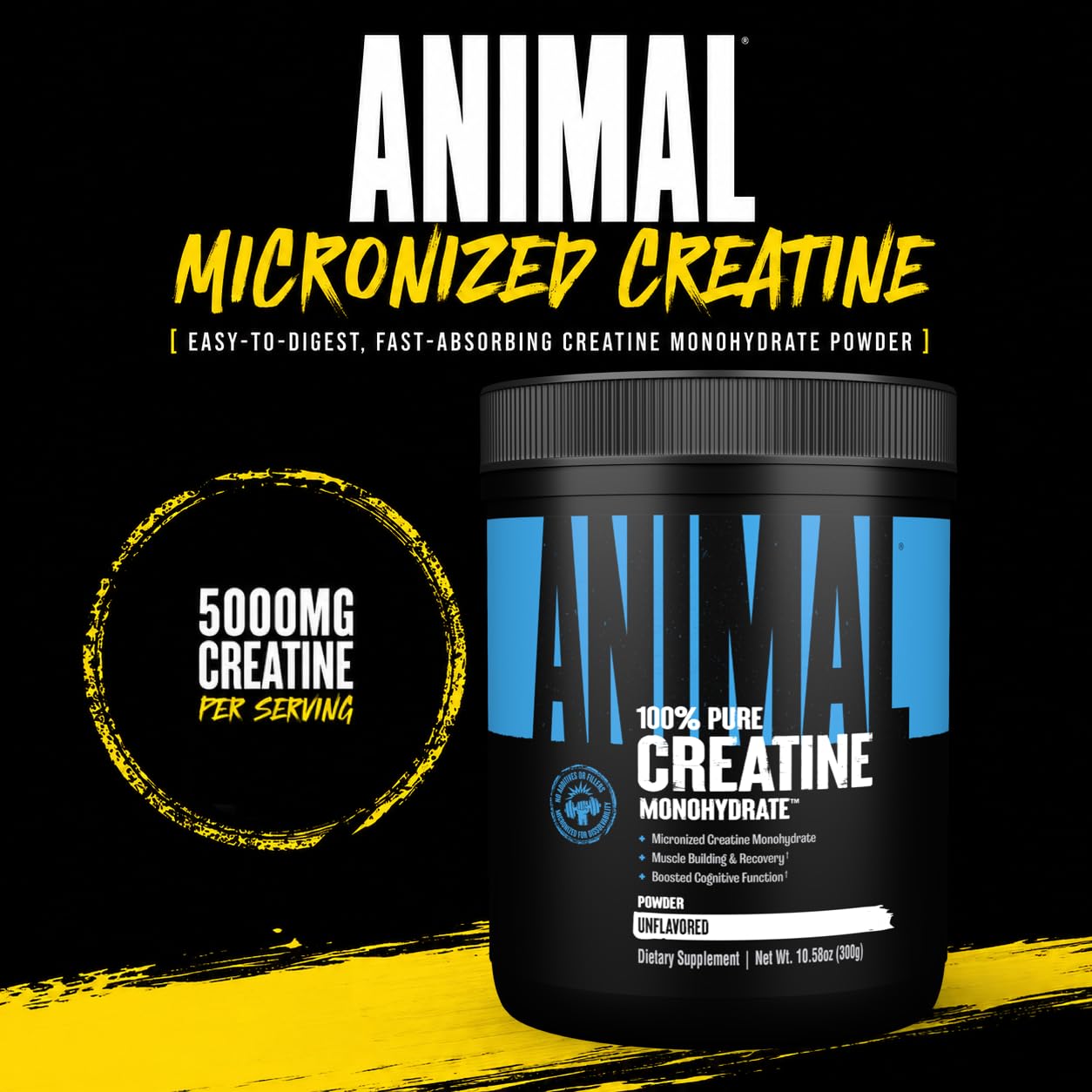 Animal creatina: polvo micronizado en primer plano que destaca su fácil disolución