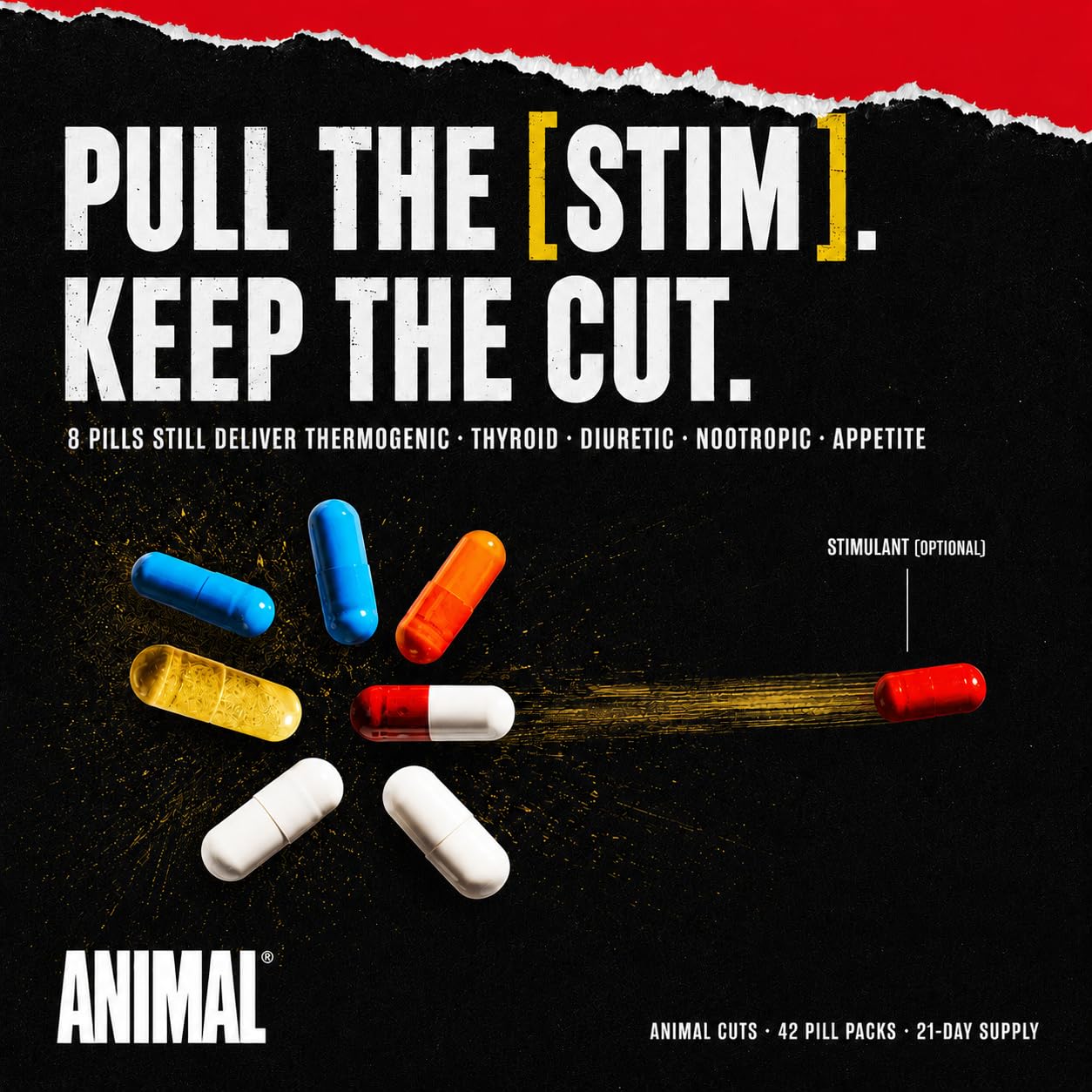 Animal Cuts en uso dentro de un bolso de gimnasio listo para entrenar
