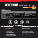 Animal Cuts etiqueta del empaque detallando ingredientes clave
