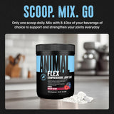 Animal Flex mezclado en vaso mostrando fácil disolución y consumo diario