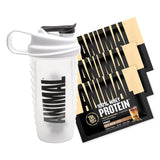 Animal frente del paquete con sobres y shaker mostrando conveniencia portable