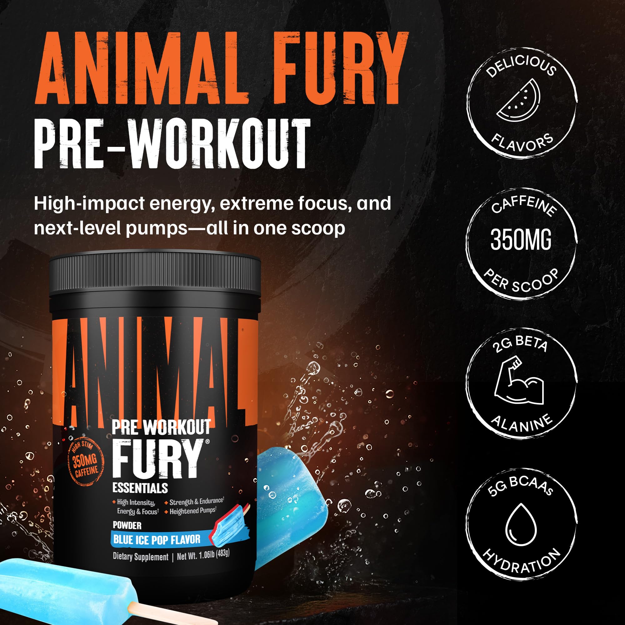 Animal Fury polvo textura cercana, mezcla fina y sin grumos
