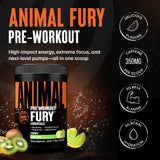 Animal Fury textura del polvo Kiwi Lime mezcla fina y sin grumos