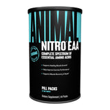 Animal Nitro vista frontal del empaque con sobres listos para llevar, conveniencia inmediata