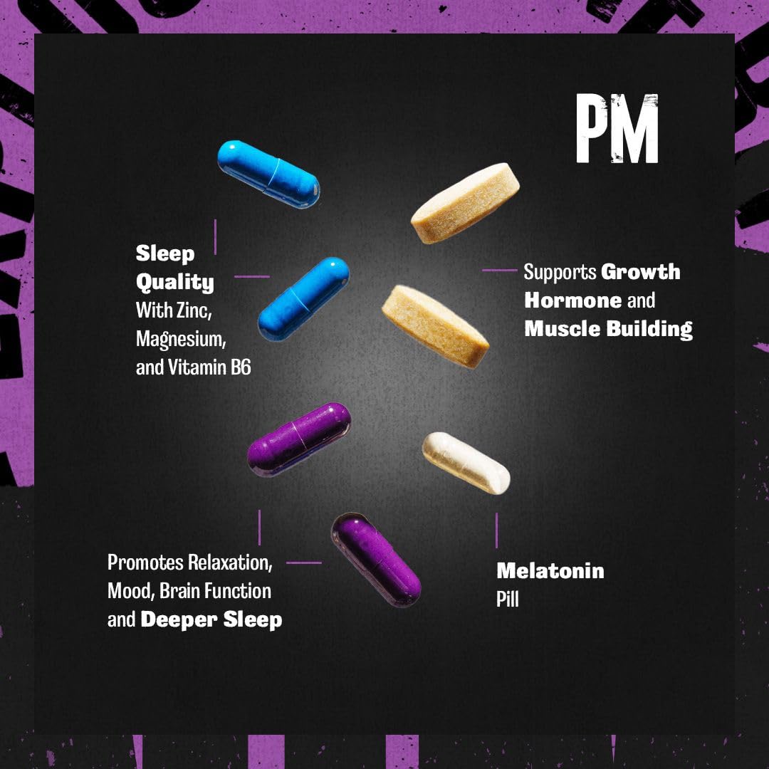 Animal PM ingredientes sobre mesa mostrando componentes clave y beneficio recuperador