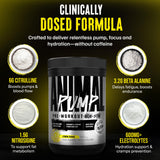 Animal Pump NS etiqueta con lista de ingredientes y dosificaciones transparentes