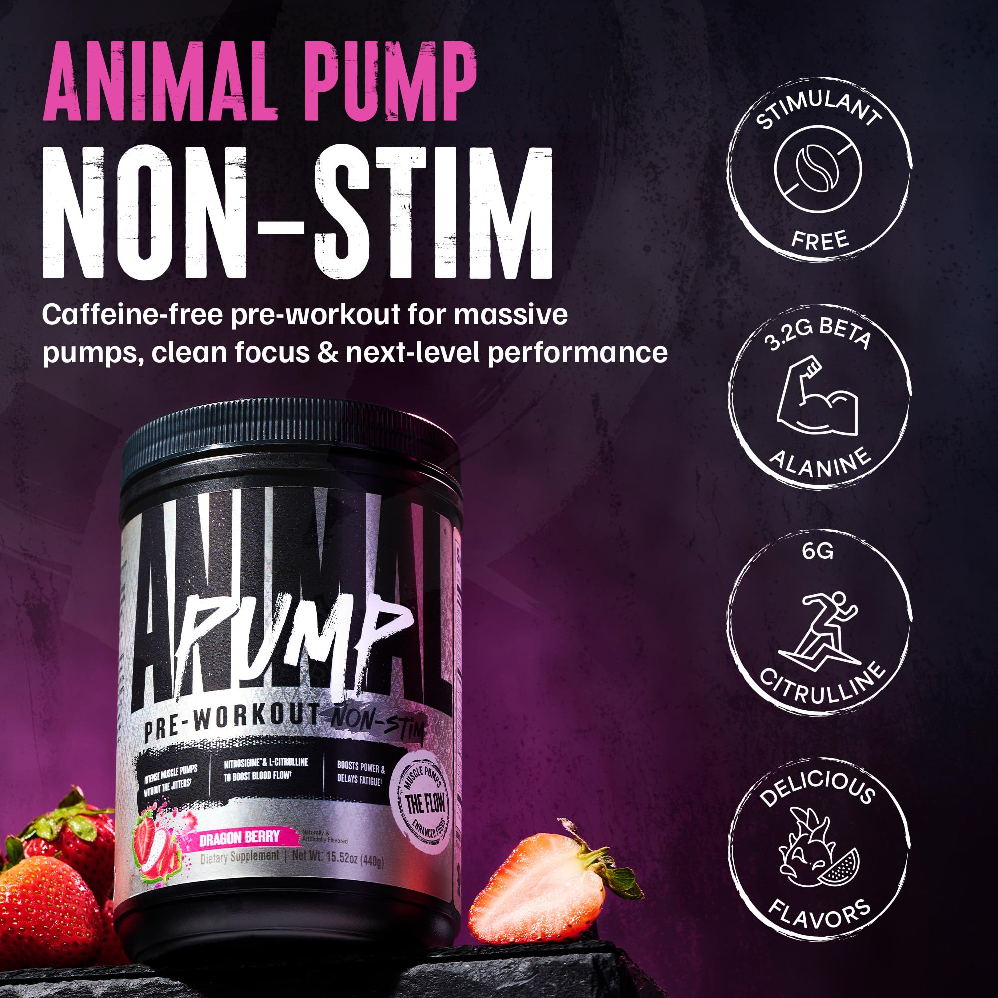 Animal Pump NS polvo en cucharada con textura fina y mezcla fácil de disolver