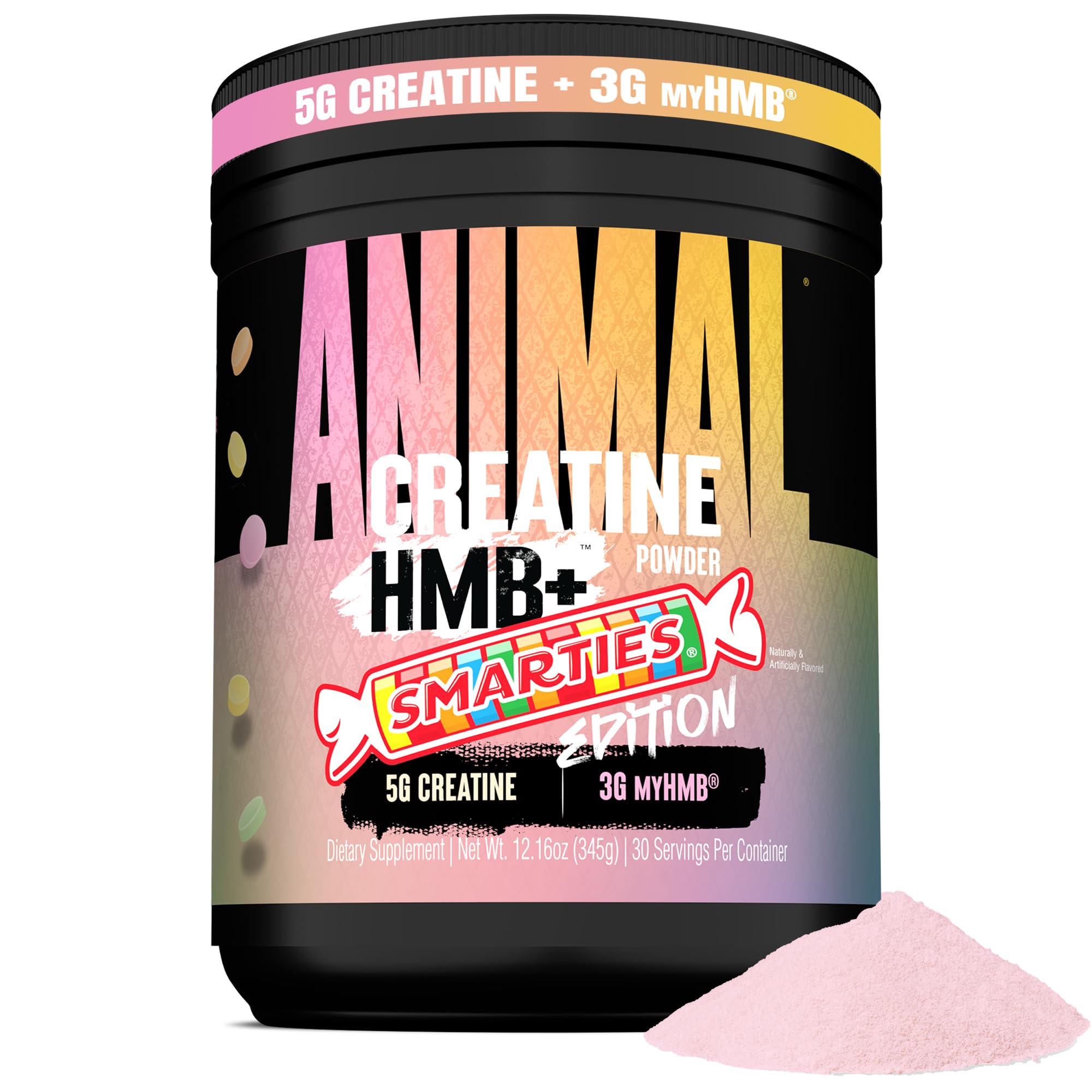Animal envase frontal sabor Smarties, identificable y atractivo
