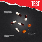 Animal Test etiqueta de ingredientes destacando extractos y calidad GMP
