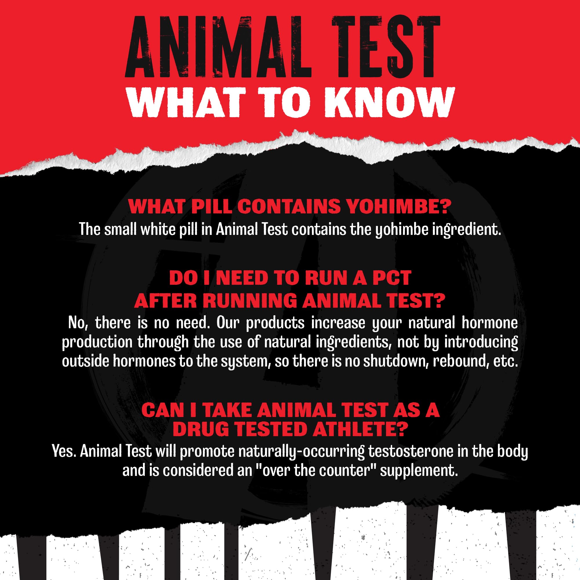 Animal Test sobre abierto con tabletas para ver dosificación y facilidad