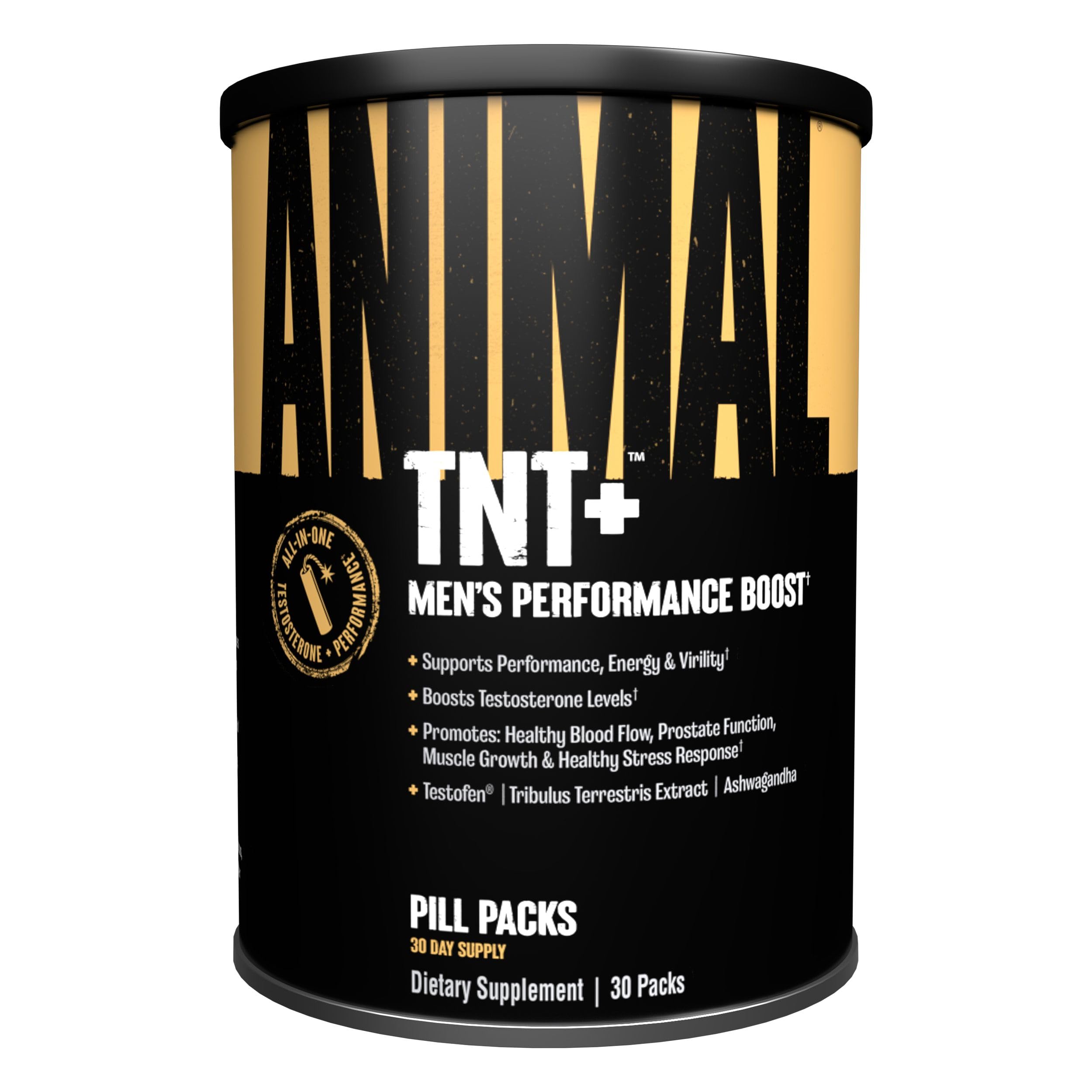 Animal TNT+ vista frontal del envase, presentación profesional y confianza