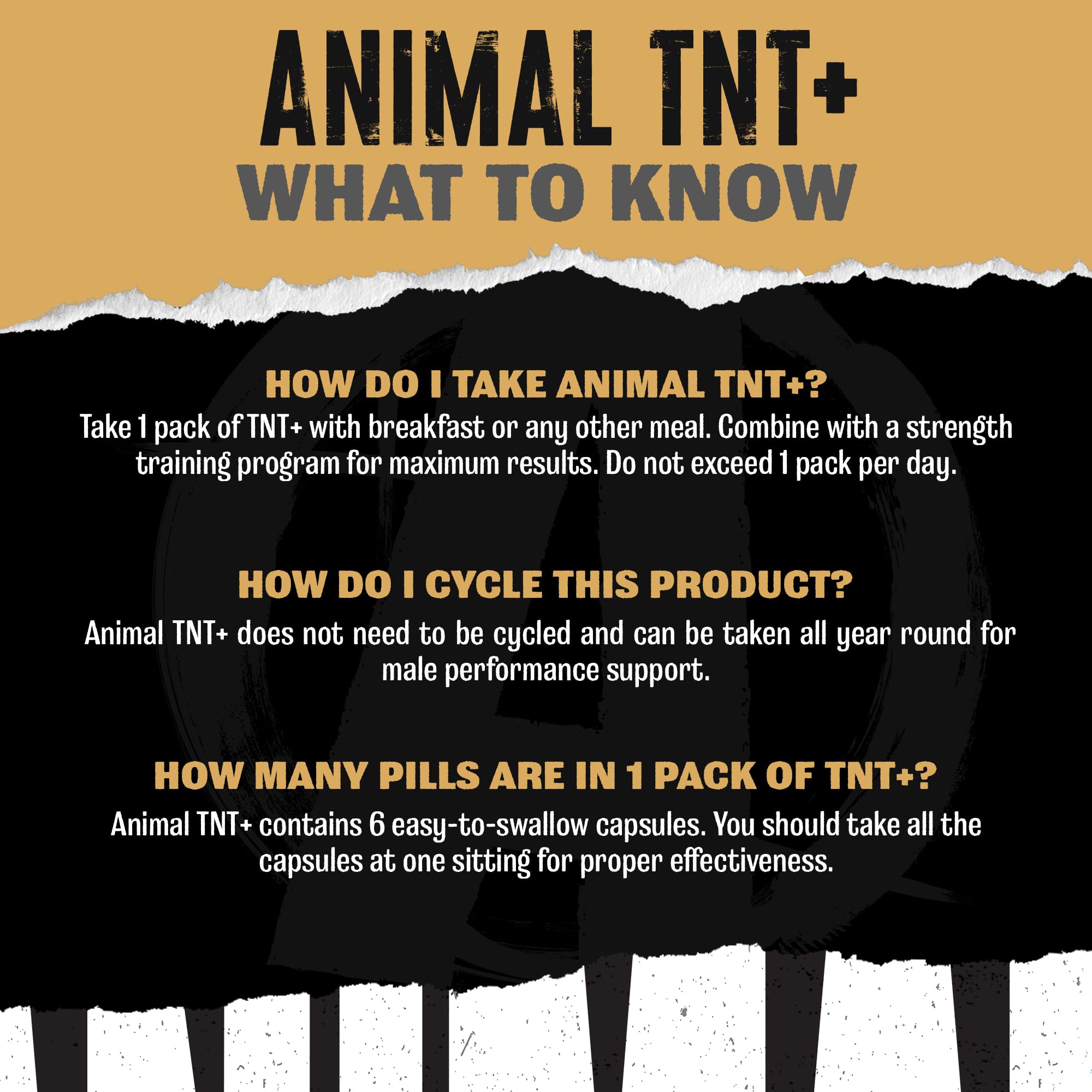 Animal TNT+ persona tomándolo en el gimnasio para rendimiento