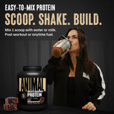 Batido preparado con Animal Whey Isolate en vaso listo para consumo post entreno