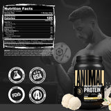 atleta en gimnasio con Animal whey isolate como parte de su recuperación y rutina