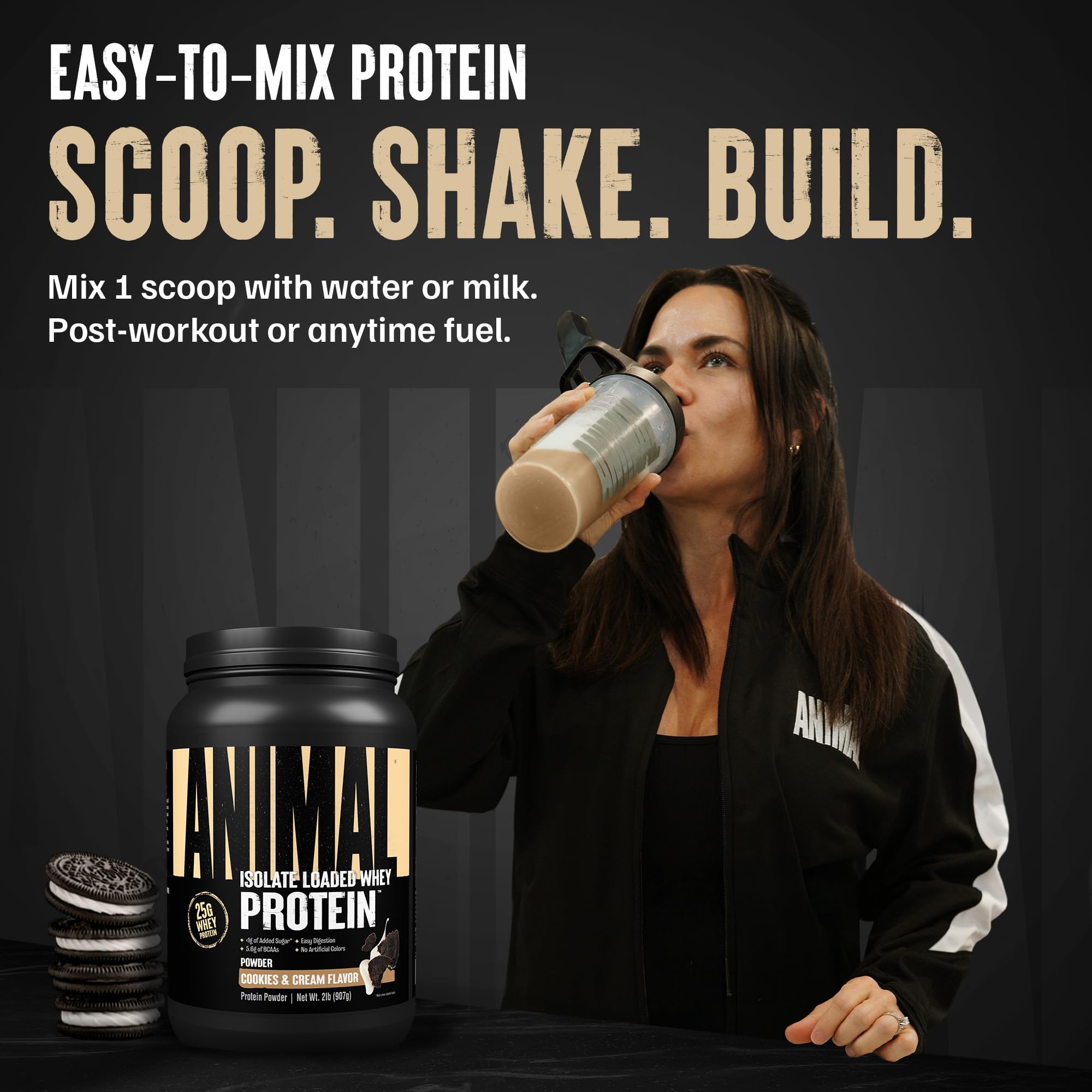 Animal Whey Isolate etiqueta nutricional en detalle, información clara y fiable