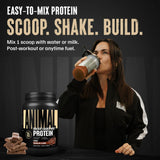 Animal Whey Isolate cazo medidor con 25 g de proteína por porción visible para control de macros