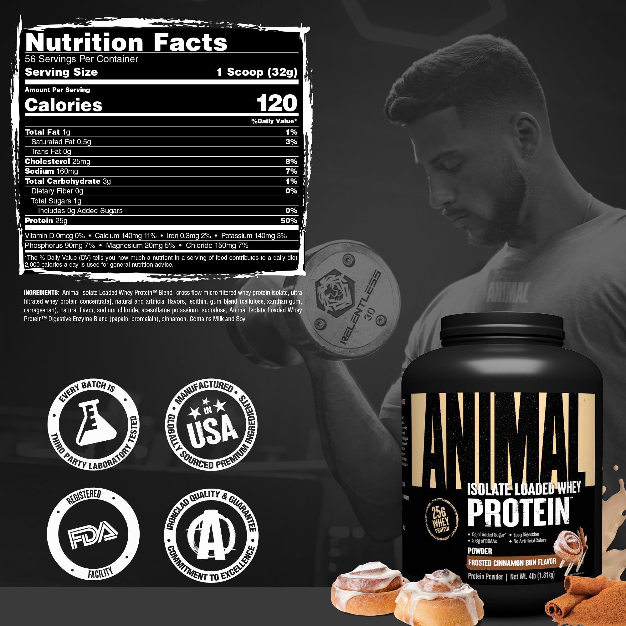 Animal Whey tomando batido en gimnasio para recuperación rápida