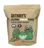 Anthony's envase frontal de spirulina de California, presentación clara y fiable