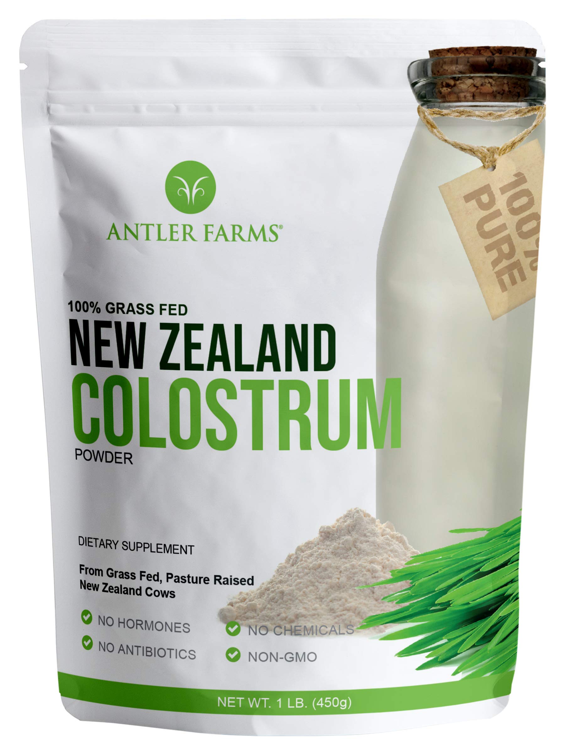Antler Farms envase frontal mostrando diseño y cantidad, transmite confianza