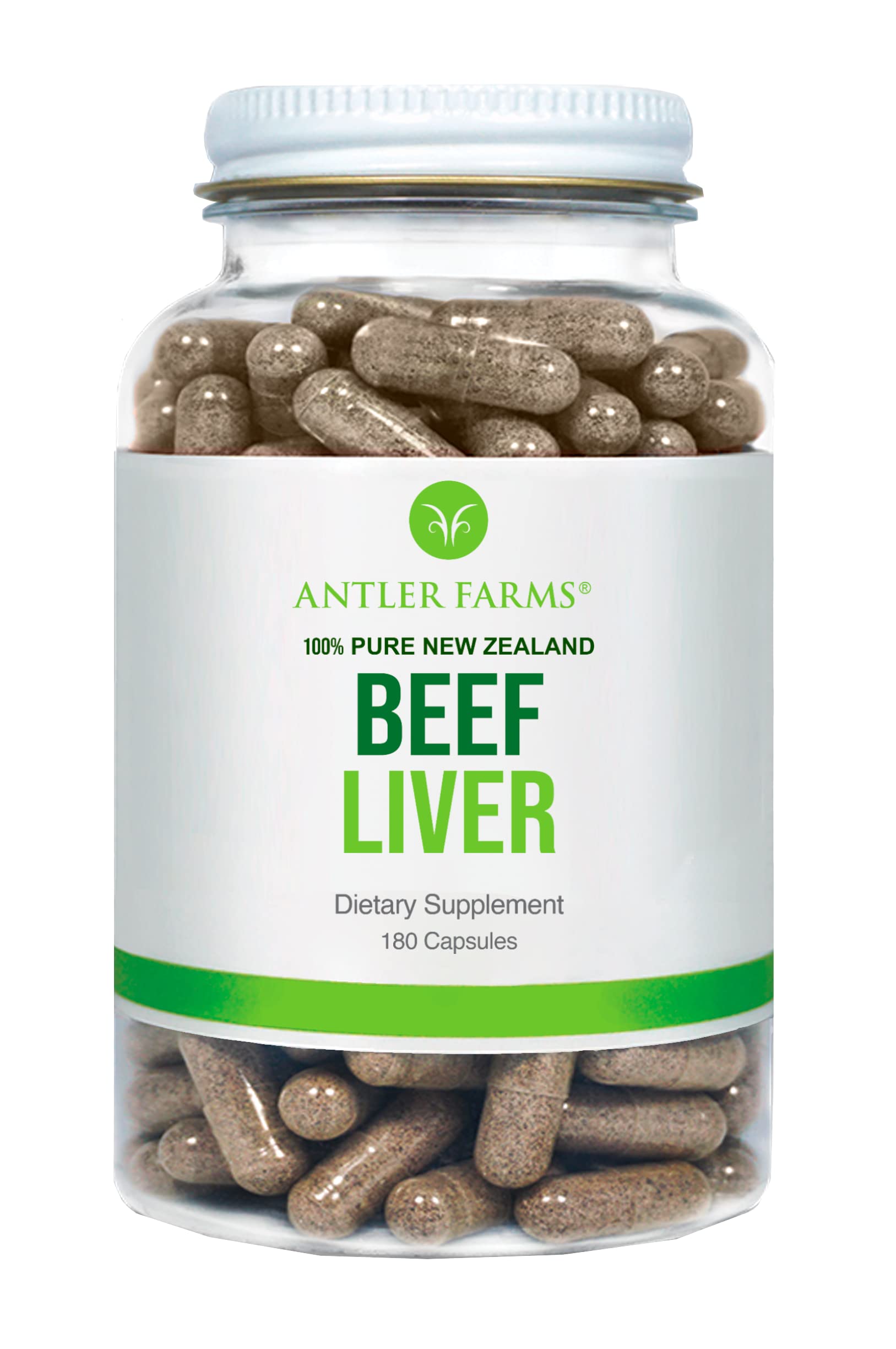 Antler Farms pack frontal con 180 cápsulas, muestra notable conveniencia