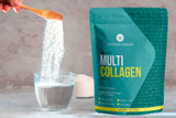 Antler Farms polvo mezclado en batido para aporte diario práctico