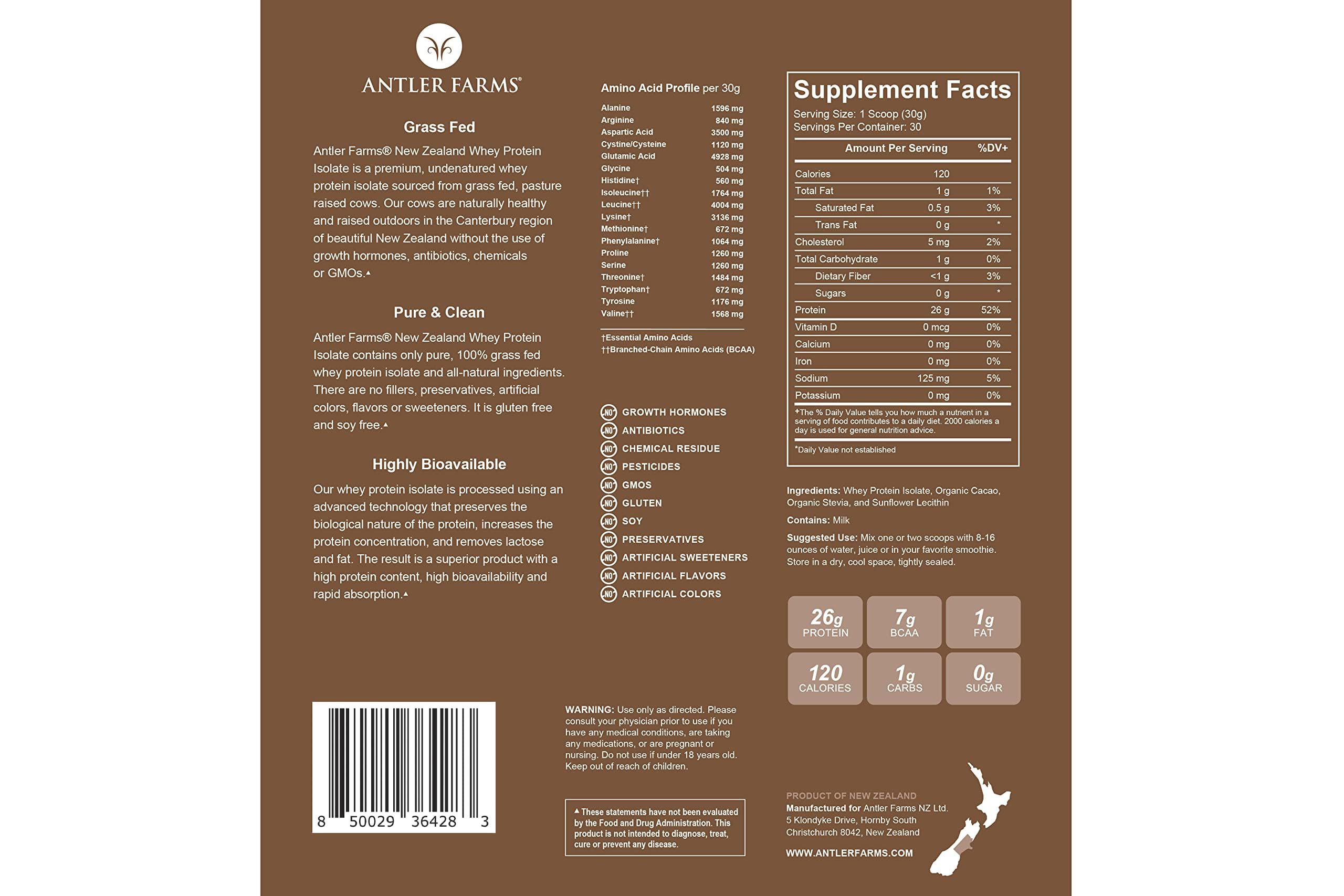 Antler Farms textura del polvo, aspecto fino y fácil disolución