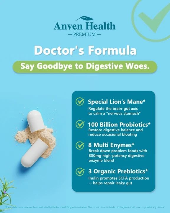 Anven Health imagen de polvo y granulados que ilustra mezcla de enzimas