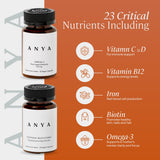 ANYA softgel de omega‑3 de microalgas sin sabor a pescado visible