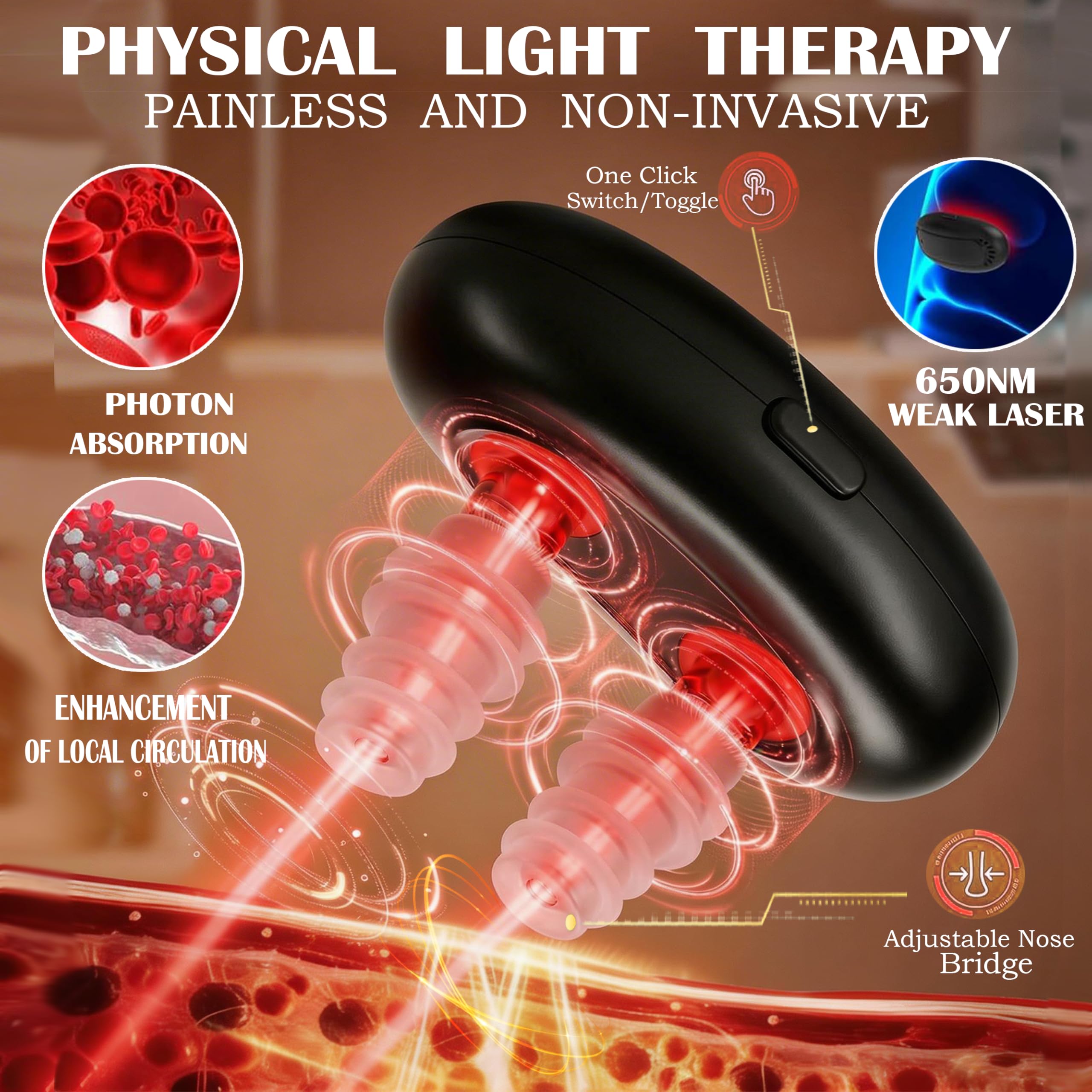 AOCPO detalle del LED 660nm que ofrece terapia no invasiva