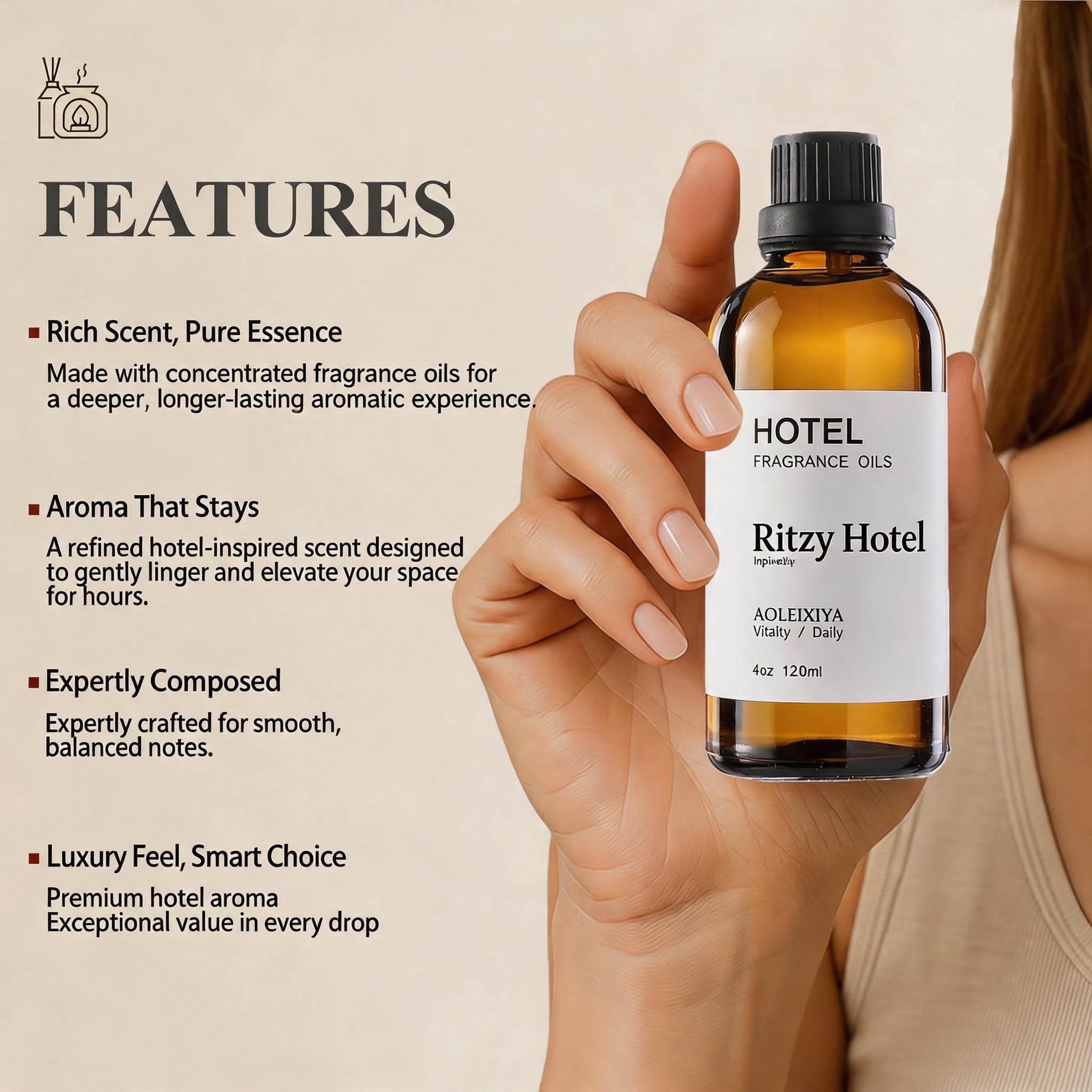 AOLEIXIYA añadido en vela artesanal para aroma duradero y equilibrado
