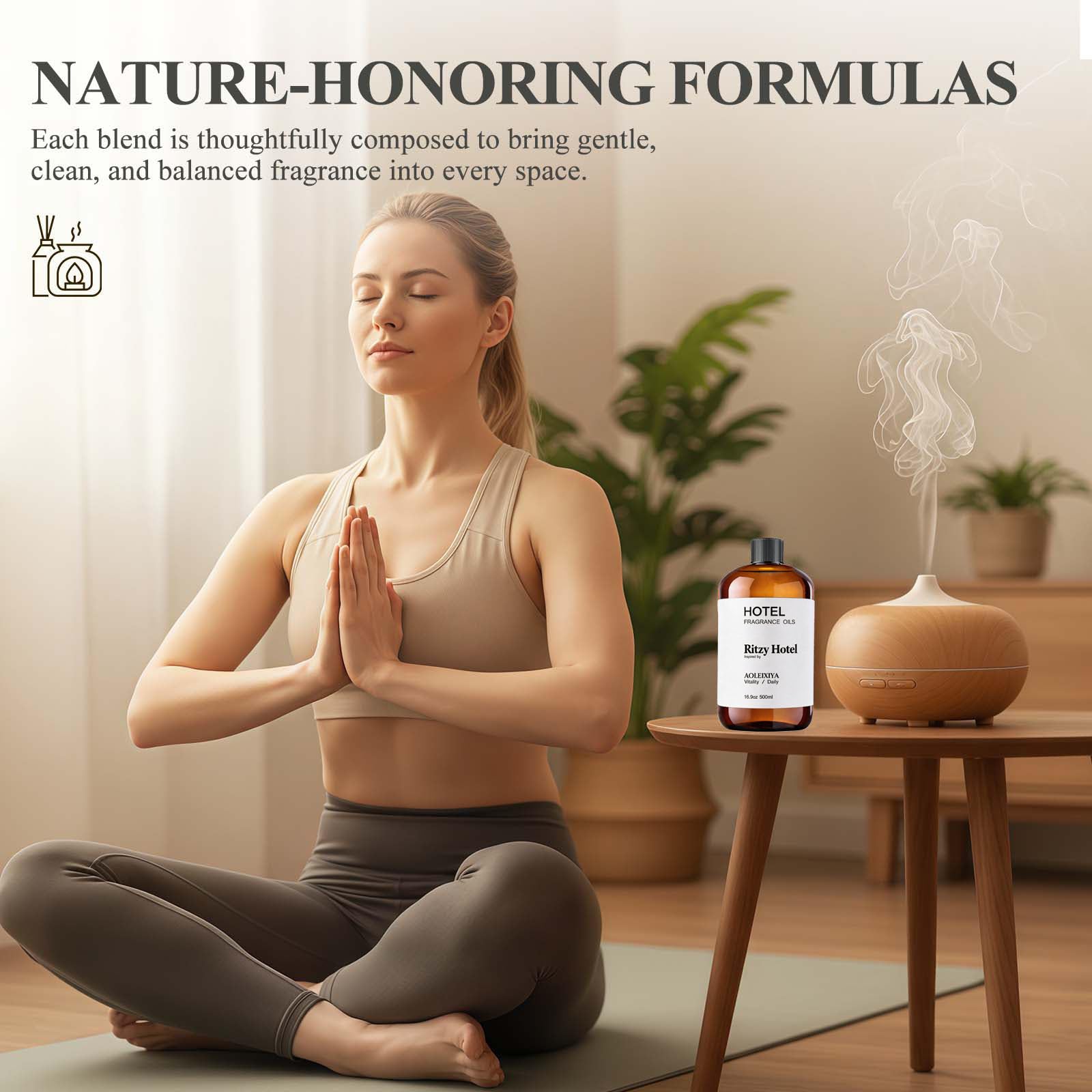 AOLEIXIYA envase 500 ml junto a regla para comparar tamaño